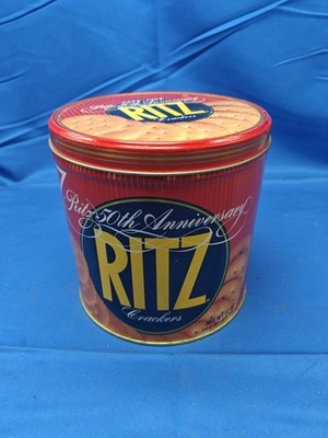Nabisco RITZ Crackers 50th Anniversary Vintage Tin 1984 Empty Container 1980's
