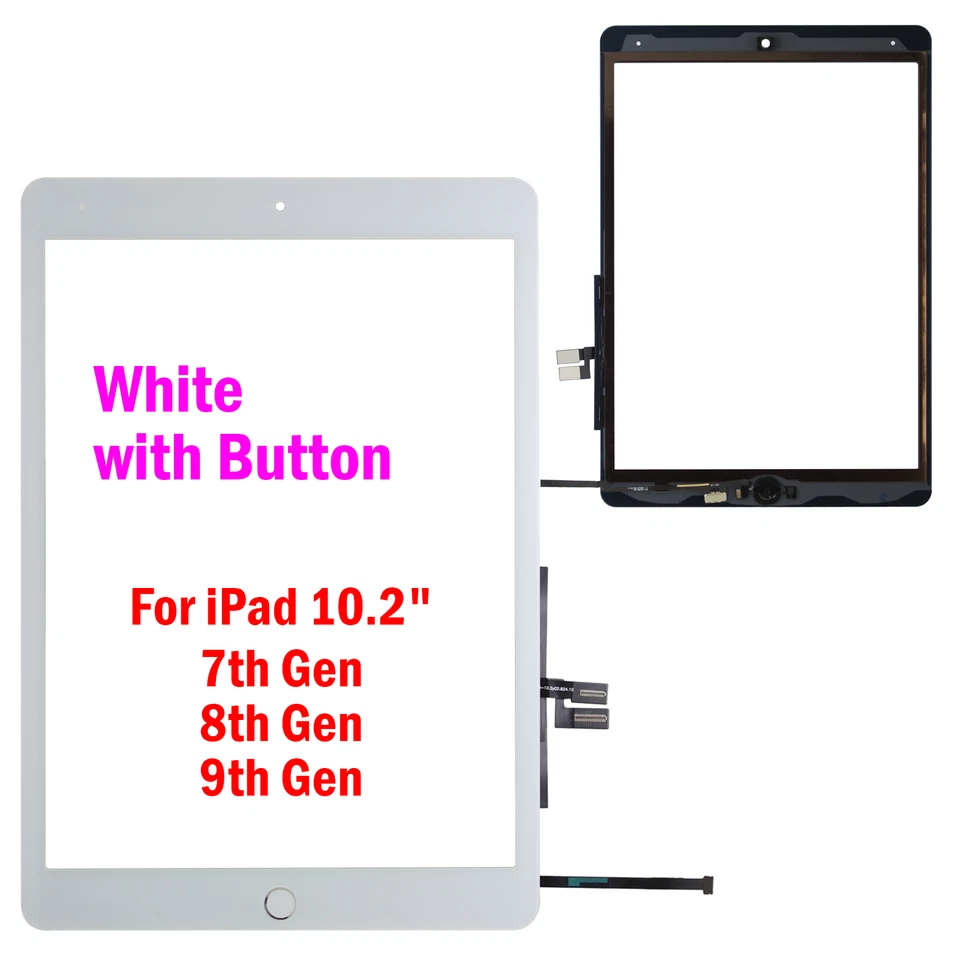 Digitizer Touch Screen + Home Button For iPad 7th 8th 9th Gen A2197 A2198 A2200 - Image 2 of 4