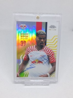 Topps Chrome RB Leipzig Team Set 2023/24 Benjamin Henrichs /20 On Card Auto