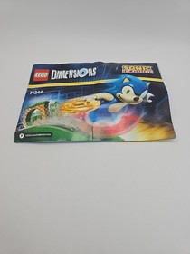 Lego Dimensions 71244 Sonic Level Pack Incomplete No Mini Fig/plate (Read Disc)