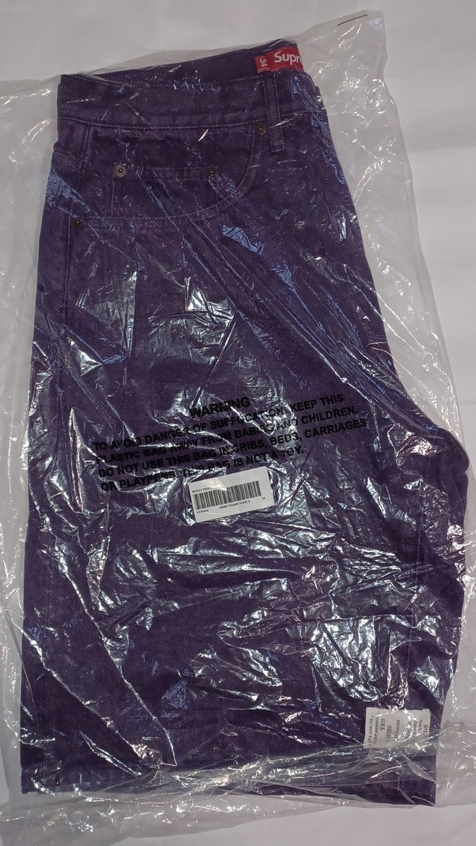 Size 34 - Supreme Baggy Denim Short (Purple) SS25 | eBay