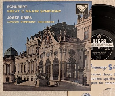 ED1 Decca SXL 2045 lp Schubert GREAT C MAJOR SYMPHONY Krips WB FFSS stereo UK