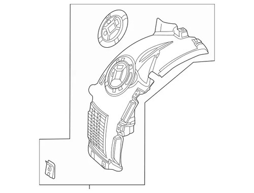 Genuine Mercedes-Benz Fender Splash Shield 118-690-01-01-64