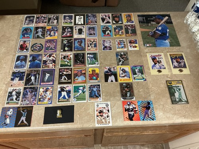 #ad #ad KEN GRIFFEY JR AND BO JACKSON : SUPER SHARP ODDBALL NOT SO COMMON LOT $75.00