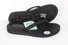 Skechers Women's Meditation Butterfly Garden Flip Flop Sandals Black 119660