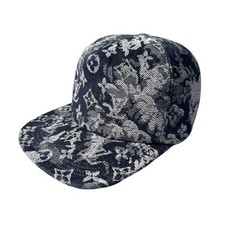 Louis Vuitton Newsboy Cap MP2872 Monogram Tapestry size 58 Navy White Unisex
