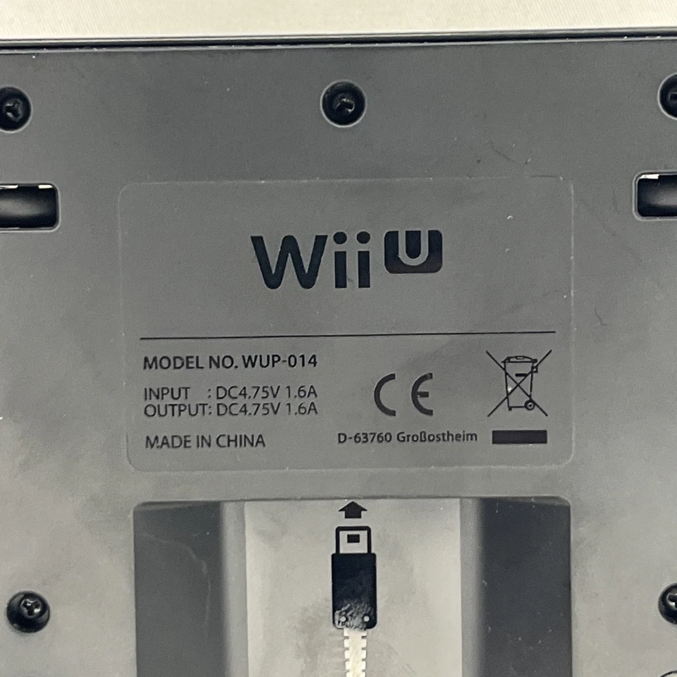 Genuine OEM Nintendo Wii U Gamepad Black Charge Dock Cradle WUP-014 Tested - Image 4 of 4