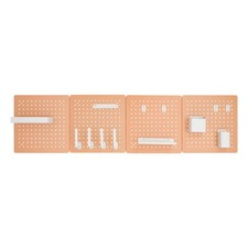 4Pcs Metal Pegboard Combination Kit Wall Organizer Home Office Study Green / Red