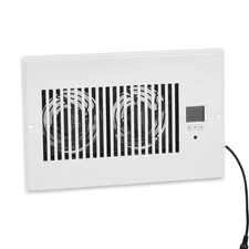 Quiet Register Booster Fan Heating/Cooling 6 x 10 inch with Remote White
