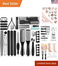36-in-1 Professional Pedicure Kit - Complete Foot Care Tools for Home & Salon