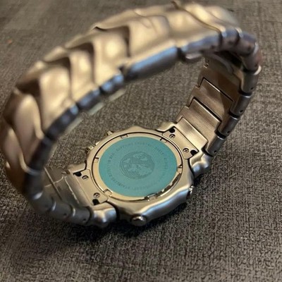 【電池交換済】オークリー GMT 腕時計 ブルー ワールドタイム 箱あり美品 OAKLEY GMT World Time Watch Blue Dial Vintage Box Manual Rare Mens