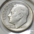 1947-P Roosevelt Dime - F+ - 90% Silver