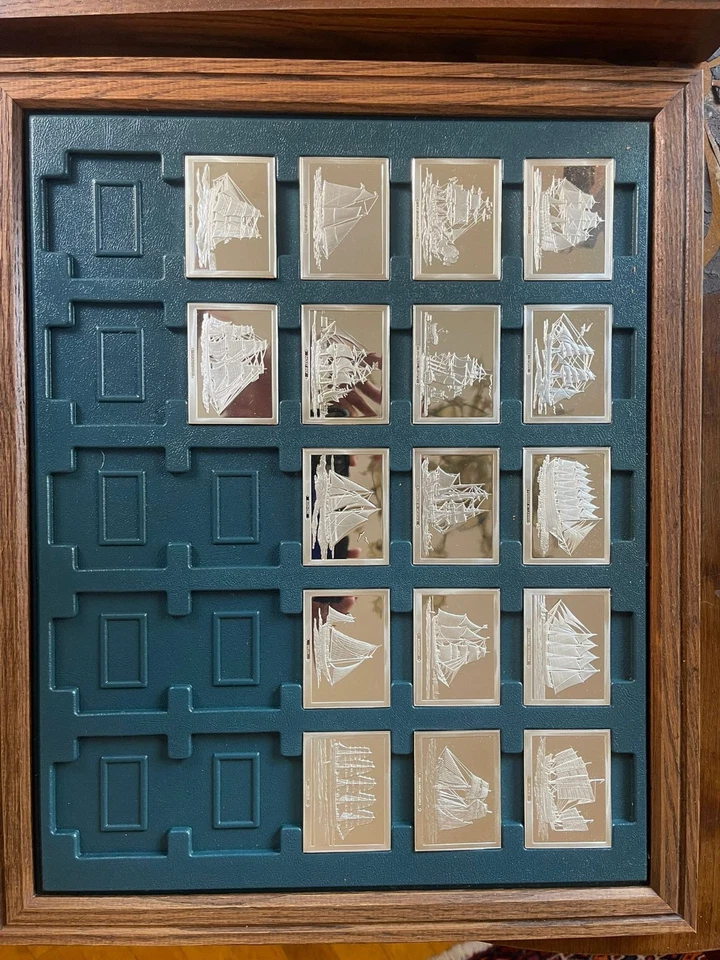 Franklin Mint Sailing Ships of History, 42 Silver .925 ingots (1973) - Immagine 4 di 4