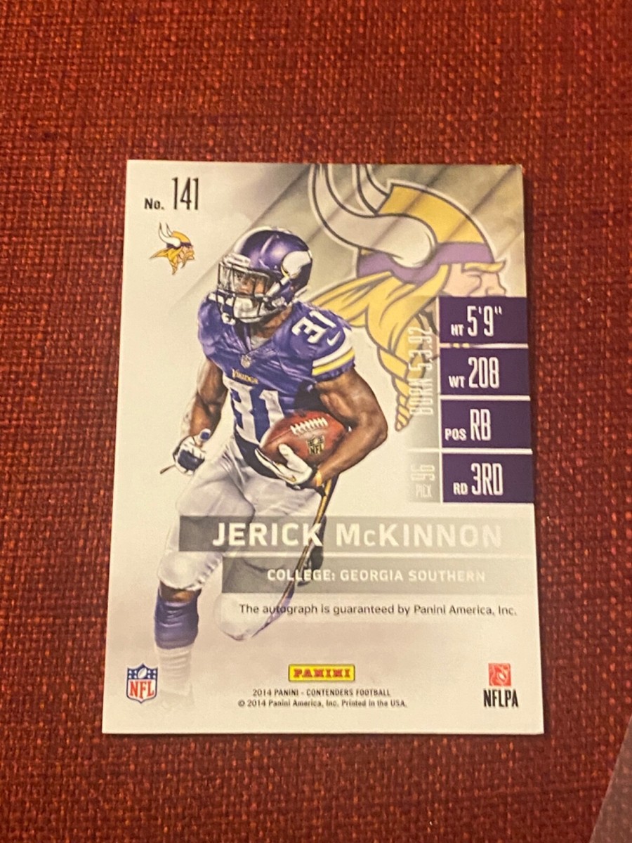 Jerick Mckinnon 2014 contenders playoff ticket auto autograph #141 3/199