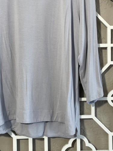 J Jill Shirt Womens L Gray Cotton Blend Casual Comfort Round Neck Ladies - Picture 3 of 12
