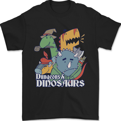 Camiseta Dungeons & Dinosaurs Divertida T-Rex Para Hombre 100% Algodón - Imagen 8 de 14