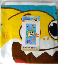 Nickelodeon Baby Shark's Big Show Beach Towel 28" x 58" 100 Cotton Boy Girl