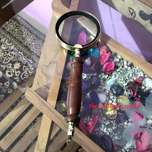 Antique Magnifying Glass Vintage Magnifier Handle Desk Top Item Gift4 - Picture 6 of 6