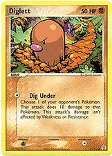 Pokemon EX Fire Red & Leaf Green  61/112 Diglett Card