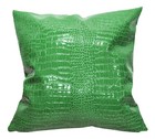 pd1017a Lime Faux Crocodile Glossy Leather Cushion Cover/Pillow Case*Custom Size