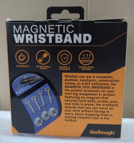 Magnetic Wristband for Holding Nails, Bolts, Screws, etc. Stocking Stuffer - Picture 2 of 2