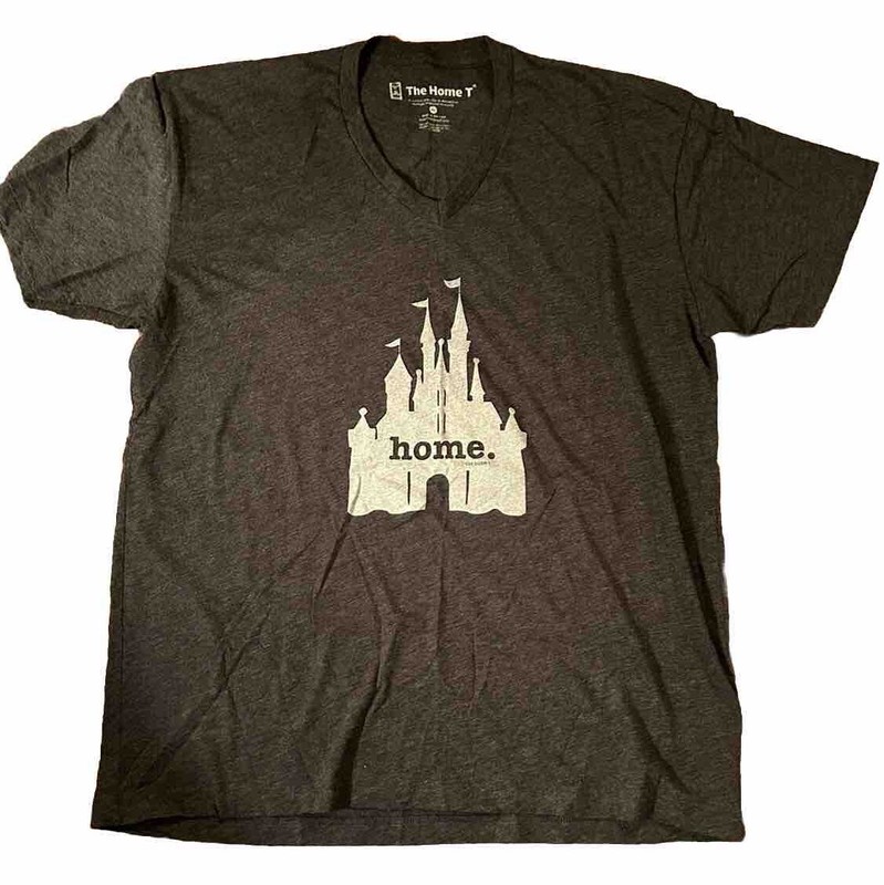 The Home T Gray Disney Castle Tshirt XL