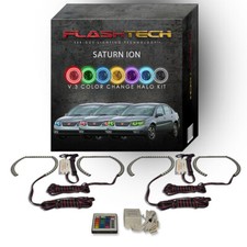 Rgb Angel Eye Led Halo Kit With Ir Remote For 2003-2007 Saturn Ion Headlights
