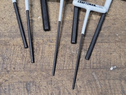 Lot of 7 Craftsman T Handle Allen Wrench 46550-46556 2.5-10mm USA Unused - Picture 5 of 5