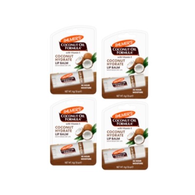 4 Pack Palmer's Coconut Oil Hydrate Lip Balm .15 oz