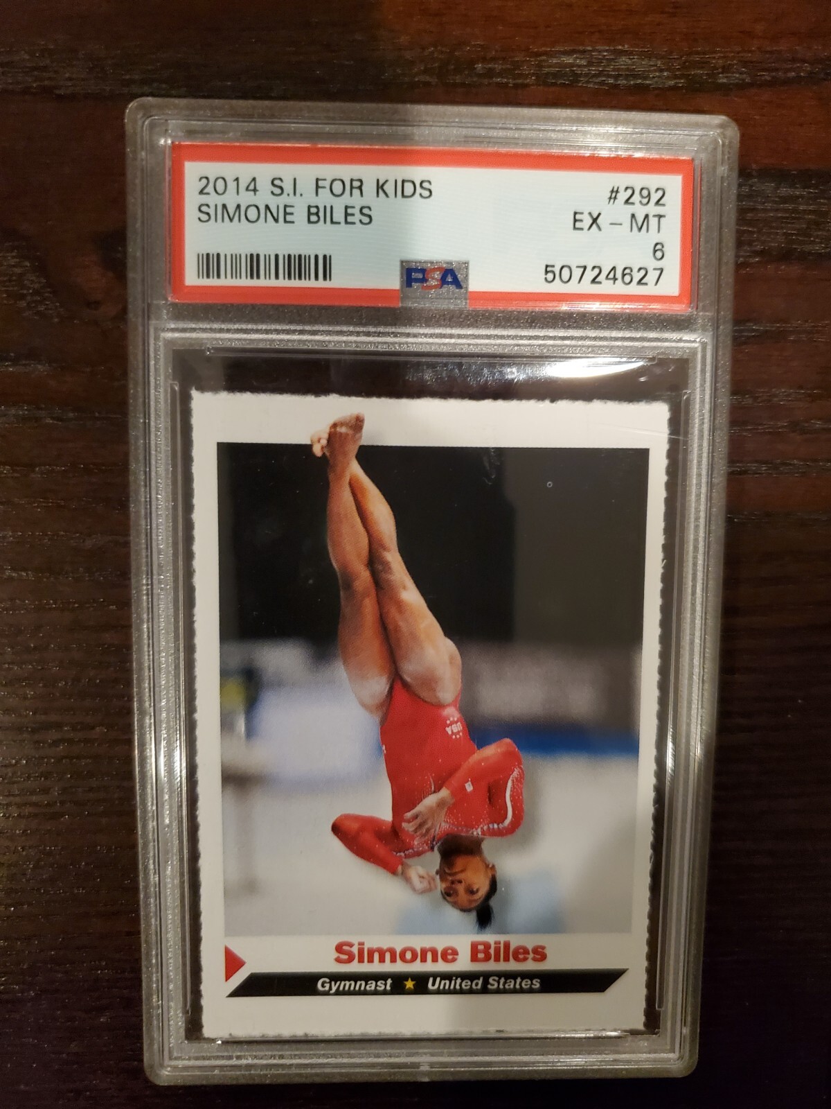 Simone Biles 2014 Sports Illustrated For Kids #292 Rookie Card RC PSA 6 EX-MT