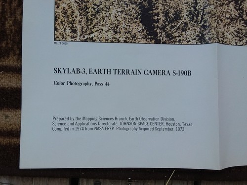 Vintage 1974 "Gulf Coast New England Mosaic" Photo Poster NASA Skylab-3 Decor - Picture 2 of 7