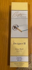 Gatco 5087 Designer II Glass Shelf 20  in Brass and chrome plated