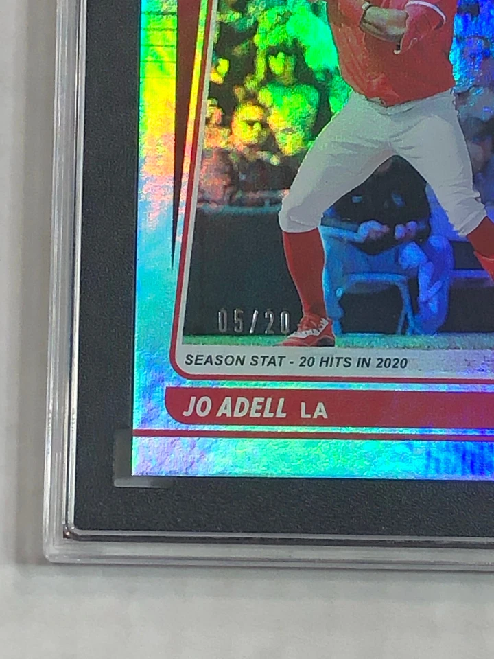 JO ADELL 2021 Donruss Season Stat Line HOLO SSP RC 05/20! SGC MINT+ 9.5! ANGELS! - Image 4 of 4