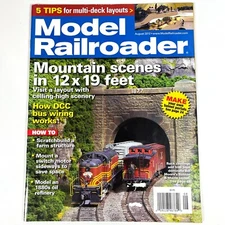 Model Railroader AUG 2012 Mountain Scenes DCC Bus Wiring Scratch Build Farm