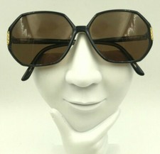 Vintage Luxottica Mabel Blue Metal Oval Sunglasses Italy FRAMES ONLY