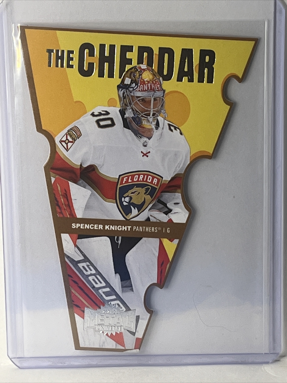 Florida Panthers - Spencer Knight - 21/22 NHL Metal Universe The Cheddar Die Cut