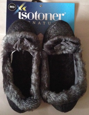 silver isotoner slippers