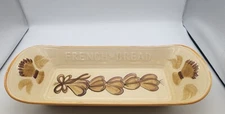 Vtg French Bread Tray Hand Painted Los Angeles Potteries Pottery Calif USA Wheat