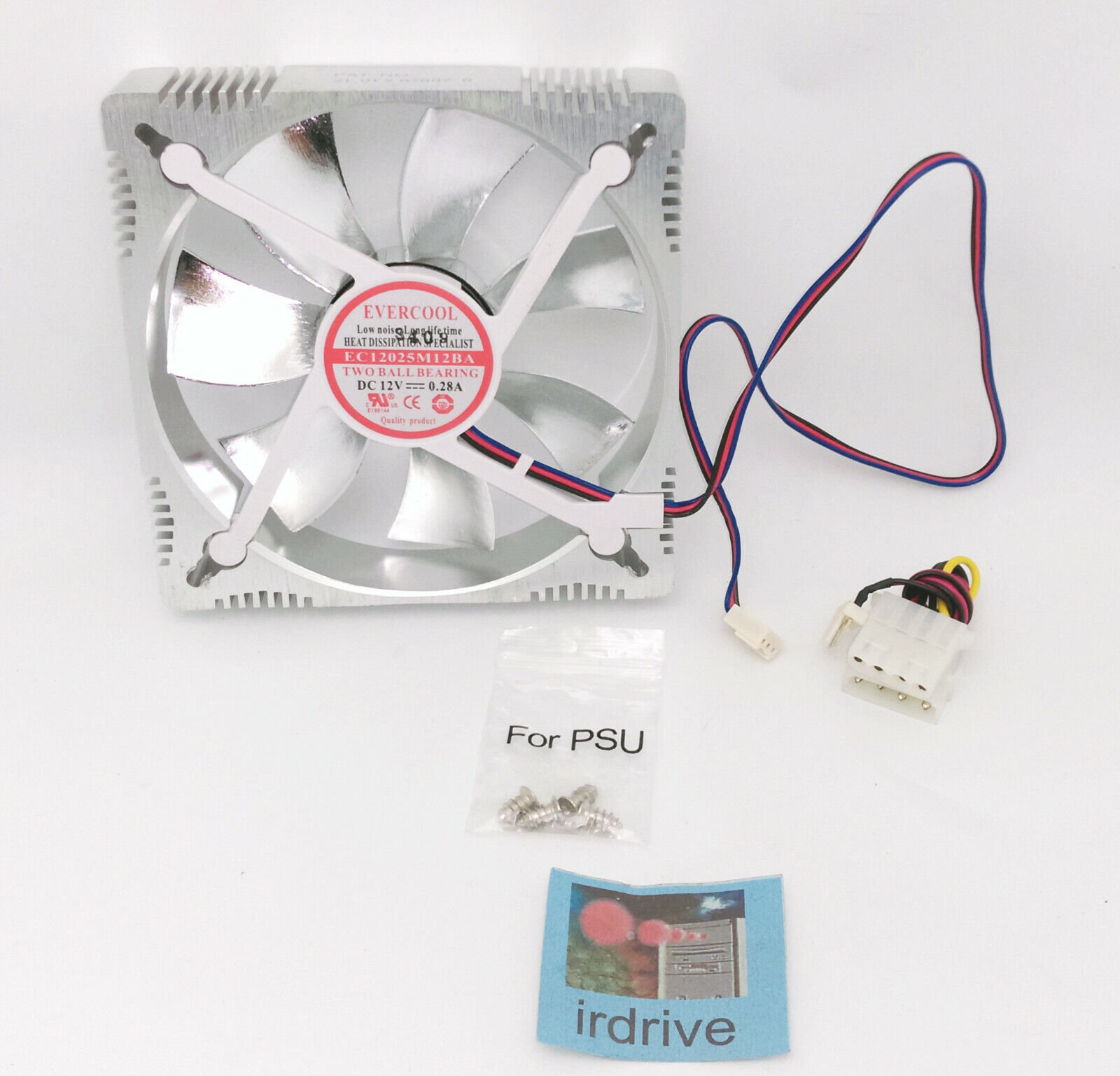 NEW! Evercool Aluminum Frame Two Ball Bearing 120mm x 25mm PC Case Cooling Fan