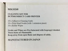 DIK10268 Cleaning Kit DCP360i Direct Card Printer Adhesive cards Print head Swab