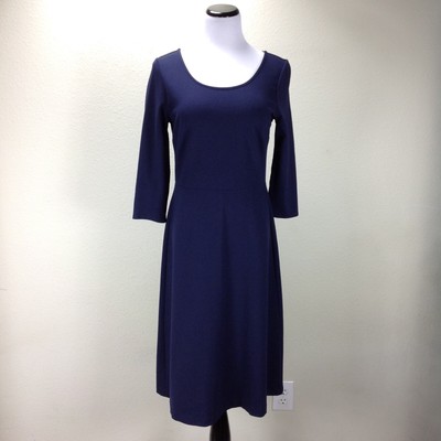 navy a line midi dress