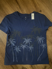 GAP Kids Girl's Blue Tee T-Shirt Palm Tree Design XXL 14-16 NWT