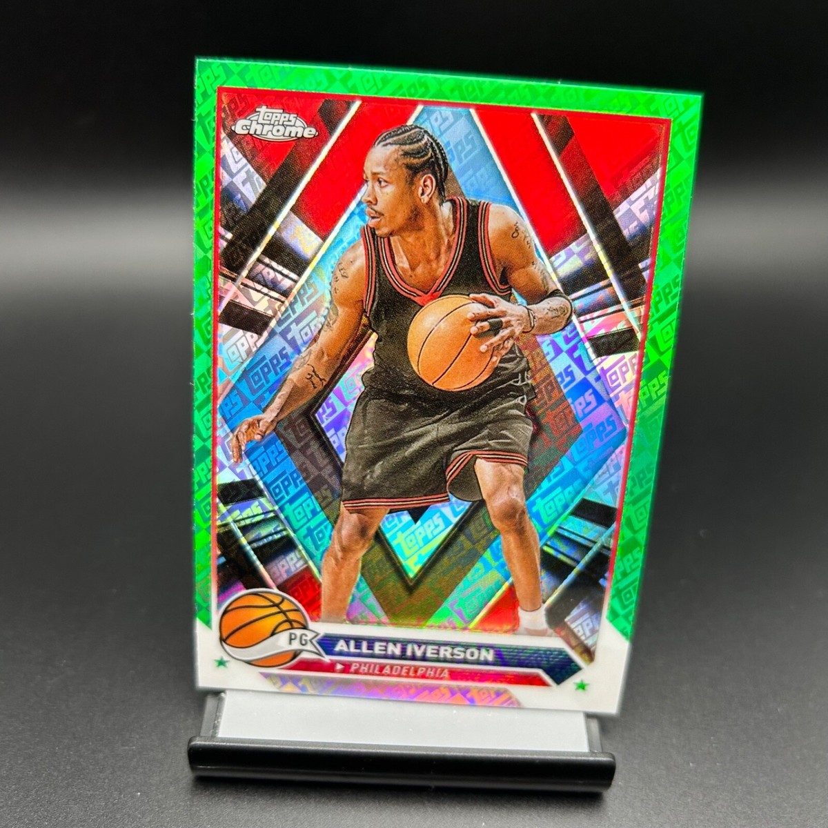 その他 Allen Iverson rc auto topps Allen Iverson Autographed 1996-97 Topps Rookie Card #171