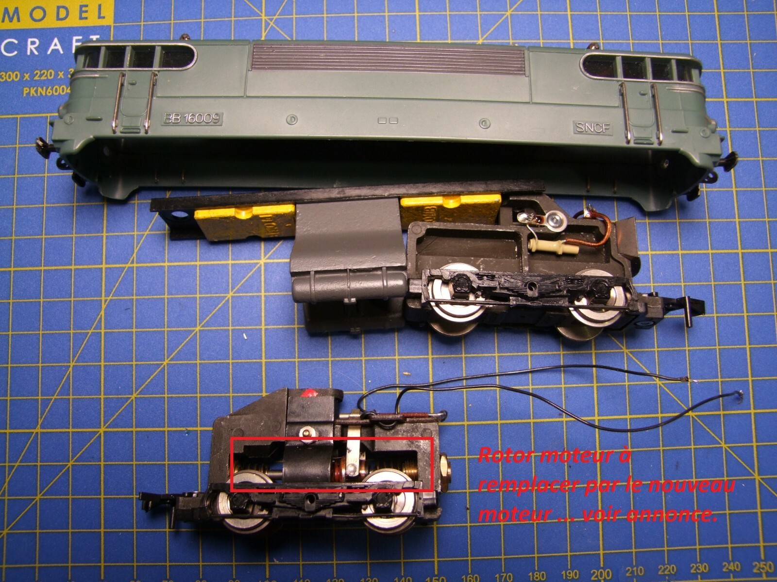 Châssis De BB 16009 Hornby – Fonctionnel Et Complet – Occasion