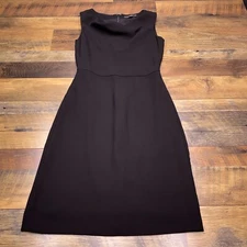 J Crew 365 A Line Dress 0 Black Zip Cowl Neck