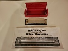 Hohner Used Big River Harp W/ Case  Instructions Booklet Musical Harmonica Lot