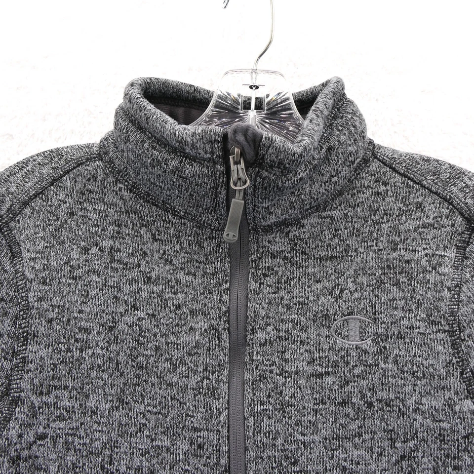 Champion Sherpa Lined Jacket Womens Small Gray Full Zip Coat Zipped Pockets Ski - Image 4 of 4