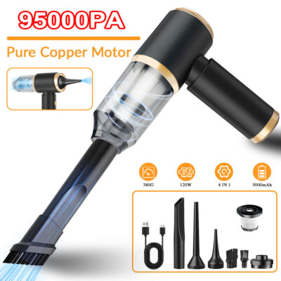 4 in 1 Car Vacuum Cleaner 95000PA Air Blower Wireless Handheld Rechargeable Mini