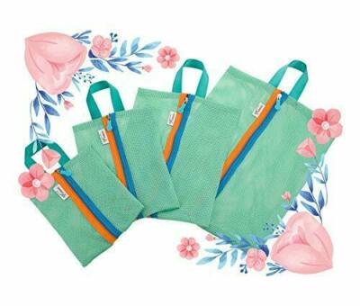 4 Pack Zipper Travel Packing Pouches Mesh Laundry Bag Travel Storage Bags |  eBay