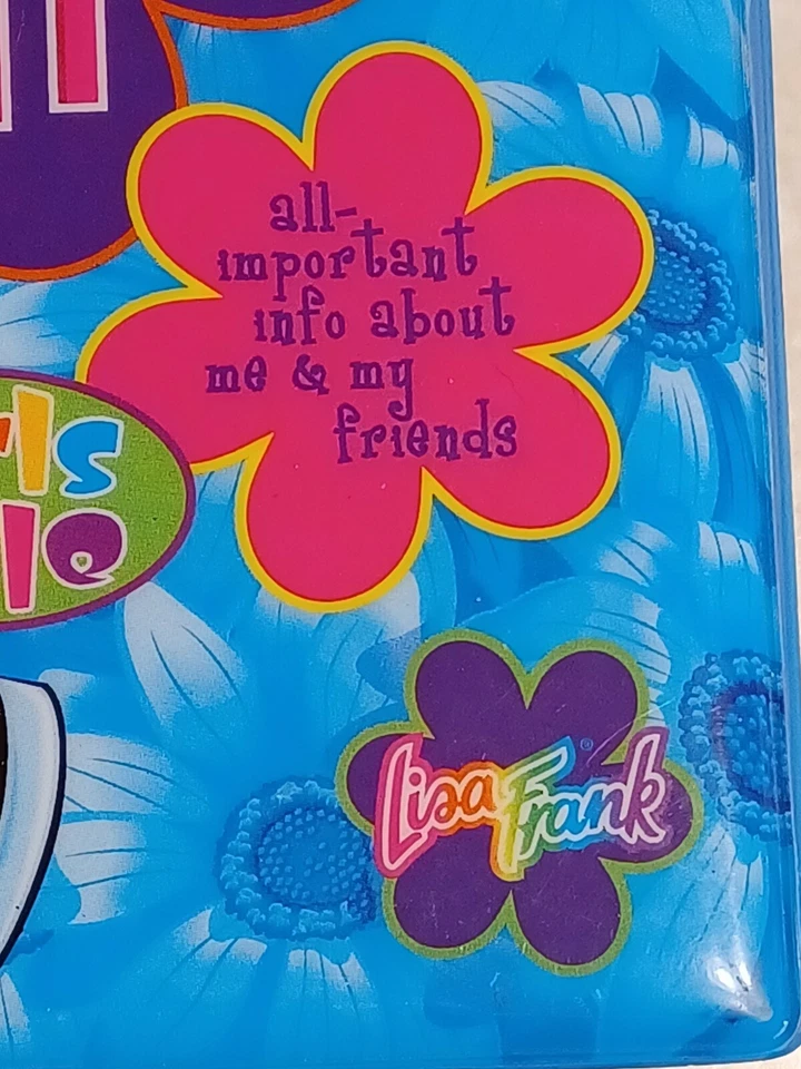 Cubierta de cuaderno Lisa Frank Friends 411 niñas regla azul viaje de amistad Foto 2 de 4